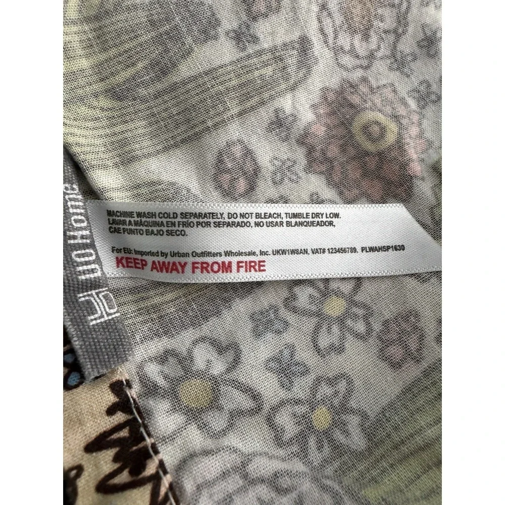 UO Home Urban Outfitters Full Size Cactus Floral 100% Cotton Sheet Set Boho